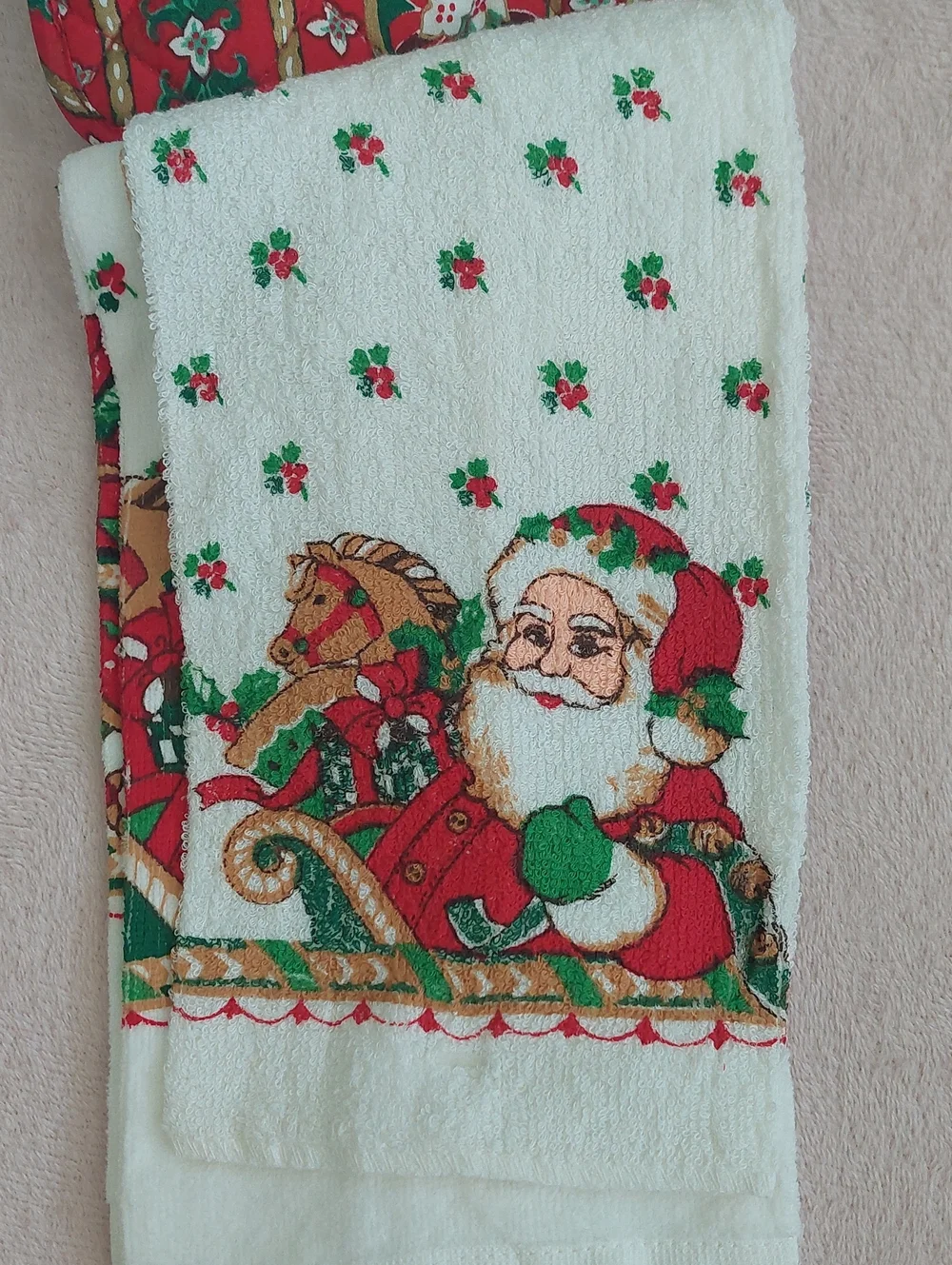 Vintage FRANCO 3-piece Kitchen Linen Set - Towel, Dishcloth, and Pot Holder NWT
